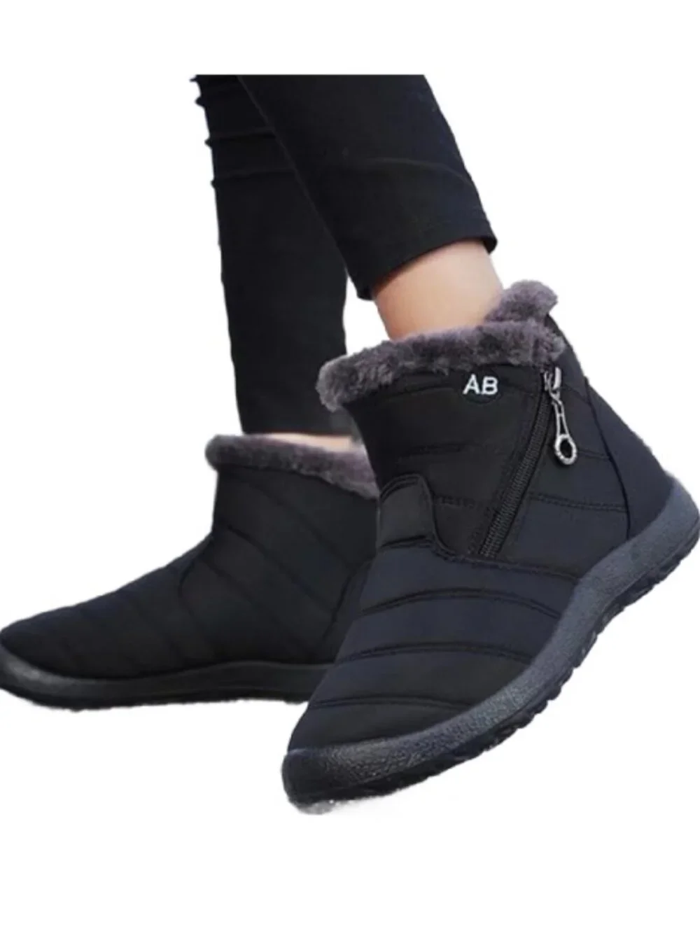 EGGDK Women's Winter Snow Boots Fur Lined Waterproof